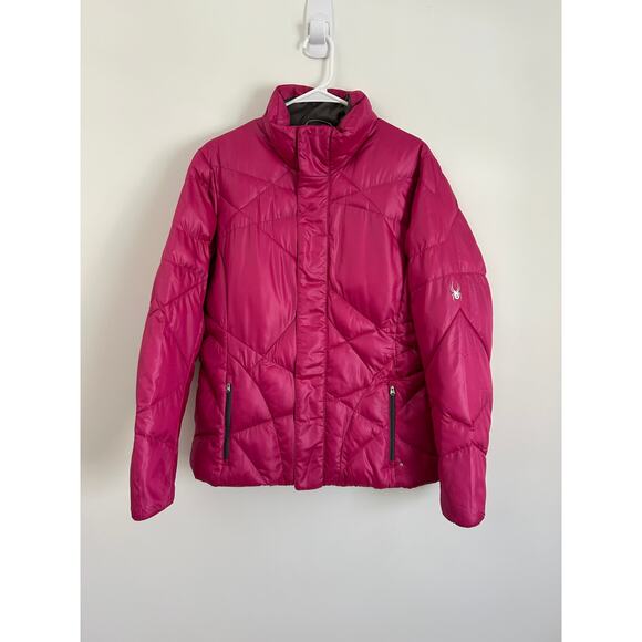 SPYDER Women’s Puffer Jacket Coat Size L Full Zip Winter Activewear Gorpcore - Picture 2 of 8